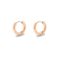 Polished minimalist rose gold titanium steel hoop earrings in a sleek curved design - 2.5*8mm / Rose Gold