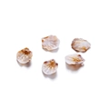 Macro shot of tortoiseshell acrylic leaf pendants with pre-drilled holes for DIY jewelry - Leaf B16