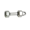 DIY silver dumbbell pendant charm made of vintage alloy for fitness jewelry making - Mini Dumbbell