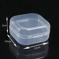 Mini transparent square PP storage box for small jewelry with lid 3.5x3.5x2cm - 3.5 Square Box (3.5*3.5*2cm)