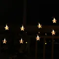Guirnalda de luces LED estrellas blanco cálido 2,1m con clips para decoración - Estilo de Clip de Estrella / 2,1 Metros