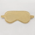 Champagne gold faux silk sleep mask with adjustable wide elastic strap for blackout comfort - Luxury Gold 115#