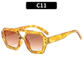 Vintage double bridge aviator sunglasses with yellow tortoiseshell frame and brown lenses - Yellow Tortoise Frame Double Tea Lens