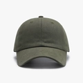 Minimalist olive green cotton baseball cap with a classic six-panel structured design - Army Green