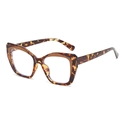 Modieus TR90 cat-eye brilmontuur met schildpadpatroon en bruine kleurvlakken stijl - Bruin Schildpad