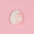 Pink marble pattern teardrop makeup sponge blender for precision base foundation - Single Pink White Marble Thumb Puff