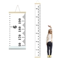 Cartoon canvas growth chart with wooden frame measuring from 10 to 190 cm for kids - Basic Style