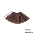 Leopard print tutu skirt with dark brown satin trim for animal costume parties - Leopard Print Mesh Tutu Skirt