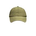 Détail de la casquette de baseball vert olive respirante avec visière incurvée et coutures fines - Taille Unique(Réglable) / Vert Militaire