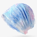 Berretto traspirante plissettato con design sfumato nei colori blu rosa e bianco - Stile sfumato tie-dye / Blu Sfumato