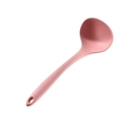 Pink silicone soup spoon for children with ergonomic handle and convenient hanging hole - Pink Soup Spoon