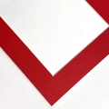 Red embossed diamond grid texture cardboard frame for children's handmade painting - Red (with Fabric Texture) / 5 Inch (With Film & Glue)