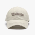 Casquette vintage en coton crème avec broderie Collector 3D et visière effet usé - Beige