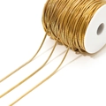 Golden stainless steel snake bone chain on spool for DIY jewelry and necklaces - 1.5mm Diameter / Gold