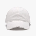 Berretto da baseball in cotone bianco con ricamo VWRA e visiera usurata in stile vintage - Regolabile / Bianco