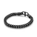 Pulsera de cadena dragón vintage minimalista para hombre en acero inoxidable mate - Negro Mate / 21.5cm