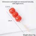 Modelo de brocheta de bayas rojas glaseadas artificiales para decoración de alimentos - Haws Confitados Brillantes de 14cm