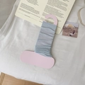 Light blue ballet-style leg warmers with textured knit mesh and slouchy design - One Size / Blue