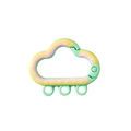 Mint green cloud spring ring connector with colorful accents and three hanging holes - Milky Green