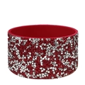 Sparkling red silicone cup sleeve with silver diamond rhinestones for sports water bottles - Silver Red Rhinestone/Red Sleeve