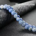 Polished Blue Aventurine round gemstone beads for DIY jewelry and beaded crafts - Blue Aventurine