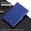 Slim royal blue RFID metal card holder with 6 slots and matte finish for credit cards - 6 Card Slots / Royal Blue