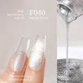 Vernis à ongles œil de chat argenté F040 à base de plantes pour manucures de luxe - F040 Œil de Chat en Cristal