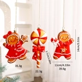 Christmas gingerbread girl and candy cane hanging ornaments with dimensions and weight - Display Set 3 (3 PCS)