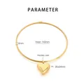 Dimensioni tecniche del choker a cuore in acciaio dorato 18K con diametro di 140 mm - Oro (KN298478-Z)