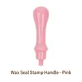 Glanzend roze lakstempel handvat met universele metalen schroefdraadinterface - Zegelstempel Handvat - Roze