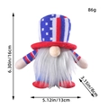 Patriotic USA flag gnome plush doll ornament with striped hat and star patterns - Independence Day Knitted Gnome Male (C2-26) / 16x13x8cm