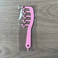 Pink Z-shaped hair volumizing comb for styling roots and creating zig-zag parts - Pink (OPP Bag)