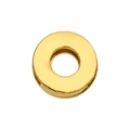 DIY 8mm gold-plated circular spacer bead with polished metallic finish for jewelry - Letter-O / 8mm (Inner Diameter)