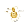 Goldfarbene Edelstahl-Großlochperle für DIY-Armbänder mit Maßangaben im Bild - 6.5x4x2.2mm / Gold
