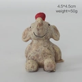 Elefante retrò in legno con mela rossa decorativa, miniatura di misura 4.5x4.5cm - Elefante con mela rossa