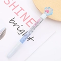Creative blue cat paw gel pen with silver glitter filling and liquid quicksand effect - Bear Paw Fairy Pen Blue