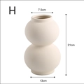 Moderne matt cremeweiße Doppel-Kugel-Keramikvase mit Maßen 21 cm Höhe und 13 cm Breite - Biskuit-Stil H / Biskuit-Beige
