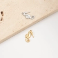 DIY stainless steel seahorse pendants in gold and silver finishes for beach jewelry - Stainless Steel (Silver Color) / Seahorse Style (5#)