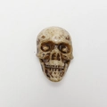 Halloween Totenkopf Dekoration im Antik-Stil aus beigem Kunstharz mit Verwitterungseffekt - Schädel / 2.8cmx4.7cmx1.7cm / Braun