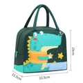 Bolsa térmica infantil de cocodrilo verde con dimensiones de 22,5x11,5x19 cm - Dinosaurio Verde Zoo
