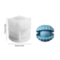 DIY shell with pearl silicone mold for scented candle and gypsum planter storage box - Shell with Pearl