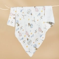 Soft six-layer cotton gauze baby blanket with colorful hot air balloon and rainbow prints - 4-Layer 110*110cm / Hot Air Balloon