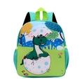 Mochila infantil de dinosaurio verde, bolso escolar para niños y niñas de preescolar - Dinosaurio verde
