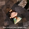 Cute Tang dynasty lady figurine in green dress, size 3.5x2.5x7.5cm, weighted 45g - Fangyuan Fridge Magnet (D1213-5)