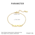 Détail du bracelet MAMA doré de 170mm montrant la largeur de 1,5mm et le poids de 2g - Style Lettre Coeur Mami (KB182675-KLX)