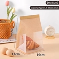 Bolsa mediana de papel kraft para tostadas con ventana y lazo dorado, 6-8 rebanadas - Mediano (16*26+13cm) / Amarillo