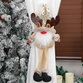 Christmas gnome curtain tieback with reindeer antlers and sequins for festive home decor - Elk Style