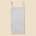 Light gray cotton muslin baby crib organizer with double pockets and snap-button straps - Gray