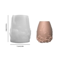 Silicone mold and finished candle with floral relief, 9.3cm height and 7.1cm width - Style 2 Embossed Vine Cylinder