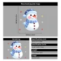 Christmas snowman window sticker with blue scarf and snowflakes, 30x30cm static cling decal - Blue Striped Scarf Snowman (30*30cm)